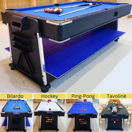 Bilardo - 4 ne 1 Ping pong - Bilardo - Hockey & Tavoline