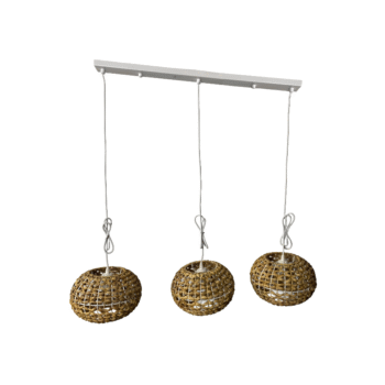 Abazhur Dekorues me Varje (3 Abazhura me Thurje Ratani)