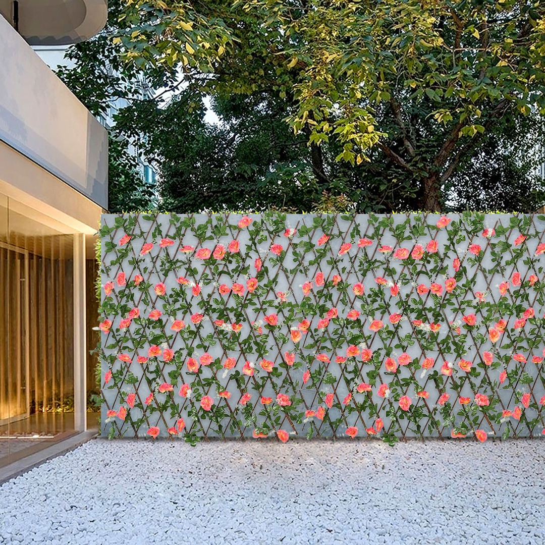 Gardh Dekorues me Trendafila dhe Gjethe