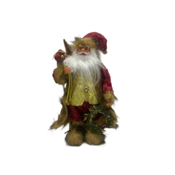 Babagjysh i Kuq me Kurore Lulesh ne Dore (30cm)