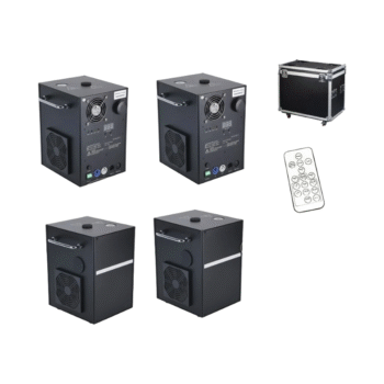 Set 4 Fishekjarre per Evente 900W me Kuti Mbajtese Metalike