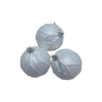 Topa Dekorues të Bardhë për Vitin e Ri (3 copë)