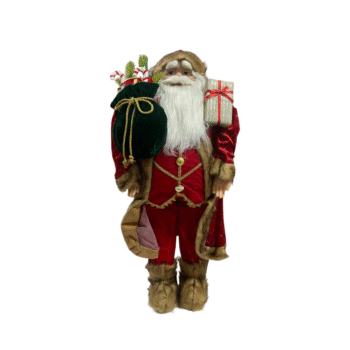 Dekor Festiv Babagjyshi Ngjyre i Kuq (90cm)