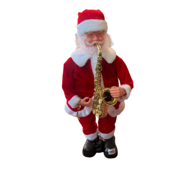 Dekor Festiv-Babagjysh me Saksofon 70cm