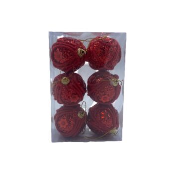 Topa Dekorues të Kuq (6 cope)