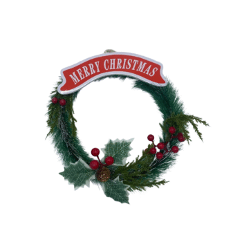 Kurorë me Degë Pishe Dekoruese për Krishtlindjet (20cm)