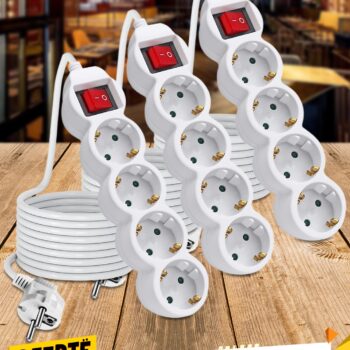 Set 3 Priza Zgjatuese me 4 Porta