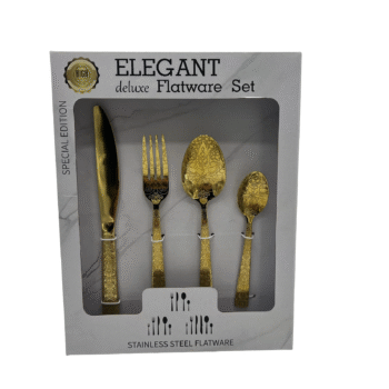 Set Kuzhine me Luge+Pirunje+Thika Gold Deluxe (24pcs)