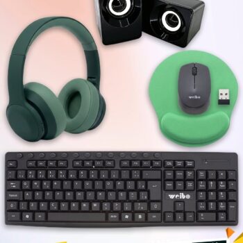 Tastier dhe Mouse Wireless + Kufje me Bluetooth + Mouse Pad + Bokse me Kabull