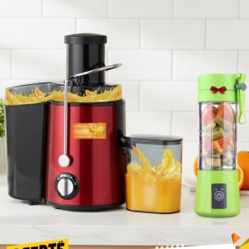 Shtrydhëse Frutash 1000W + Blender Portabël Dhuratë