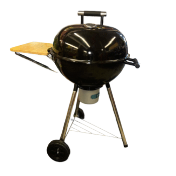 Zgare Metalike per Barbecue Rrethore me Rrota dhe Termometer 57X97X68cm