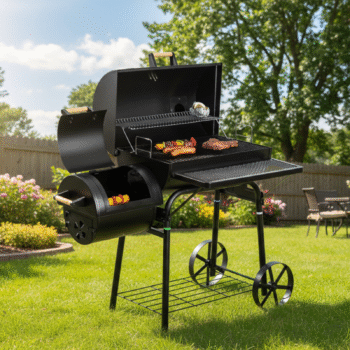 Zgare Metalike per Barbecue me 2 Modalitete Gatimi dhe Qymyr 63X110.5X114cm 2035