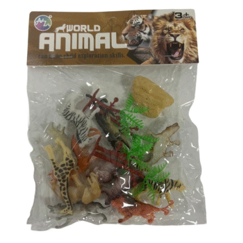 Lodra per Femije-Set me 12 Kafshe Xhungle (5cm)