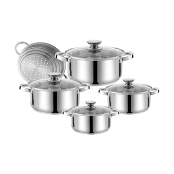 Set me 4 Tenxhere Inoks me Kapak dhe Kulluese HAUS ROLAND HR181-1