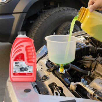 Antifreeze Motori Flamingo + Kit për Mbushje Antifreeze