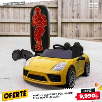 Makinë Elektrike Për Fëmijë+ Thes Boksi Me Ajër