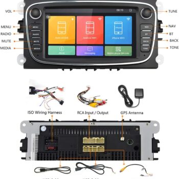 kasetofon 7 inc per ford focus