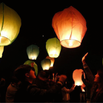 Balone Ajri me Flake - Sky Lantern Balone Ajri me Flake - Sky Lantern